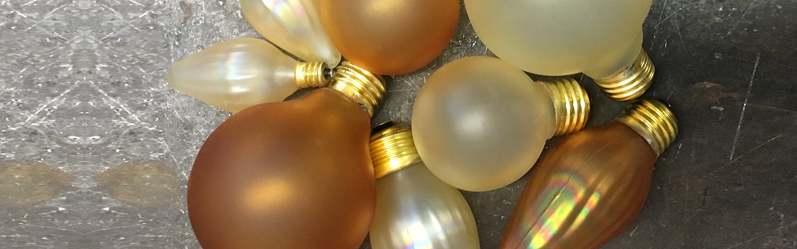 Painted "Mazda" Light Bulbs