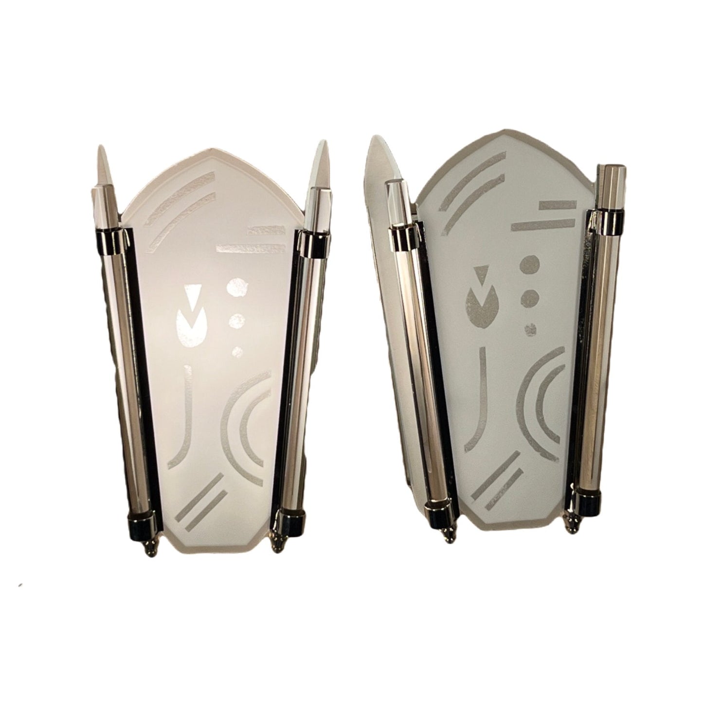 Pair Art Deco "Bauhaus" Wall Sconces #2365
