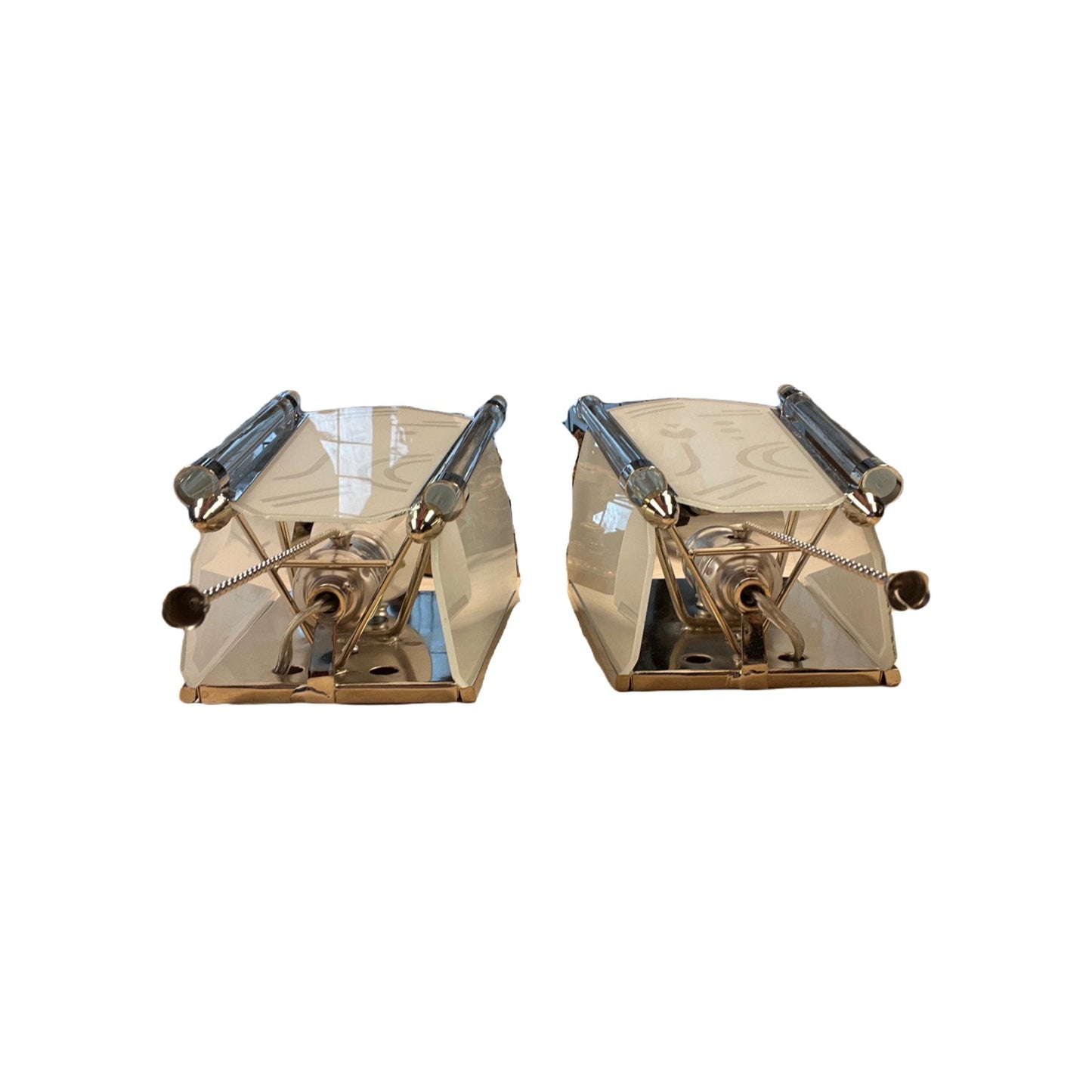 Pair Art Deco "Bauhaus" Wall Sconces #2365