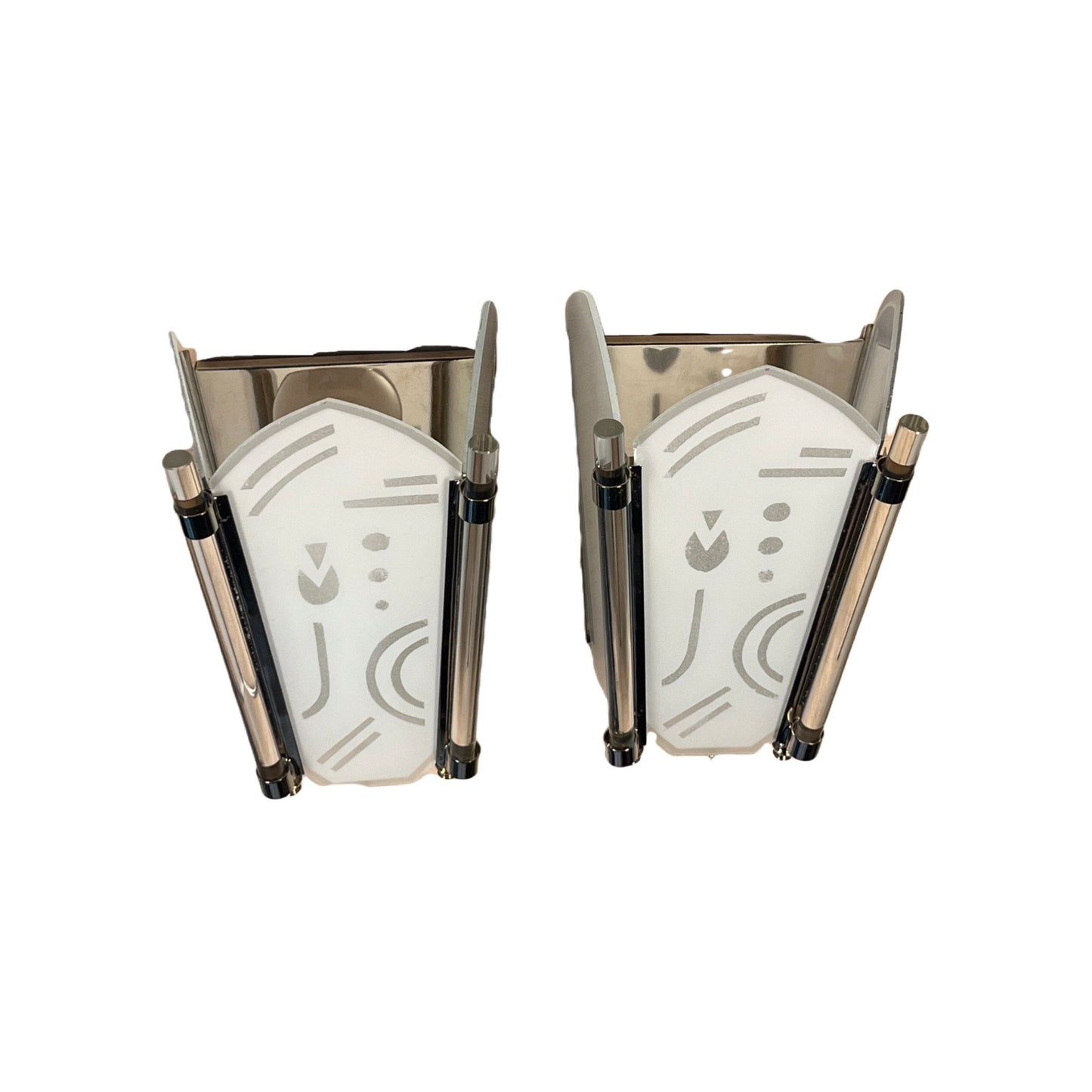 Pair Art Deco "Bauhaus" Wall Sconces #2365