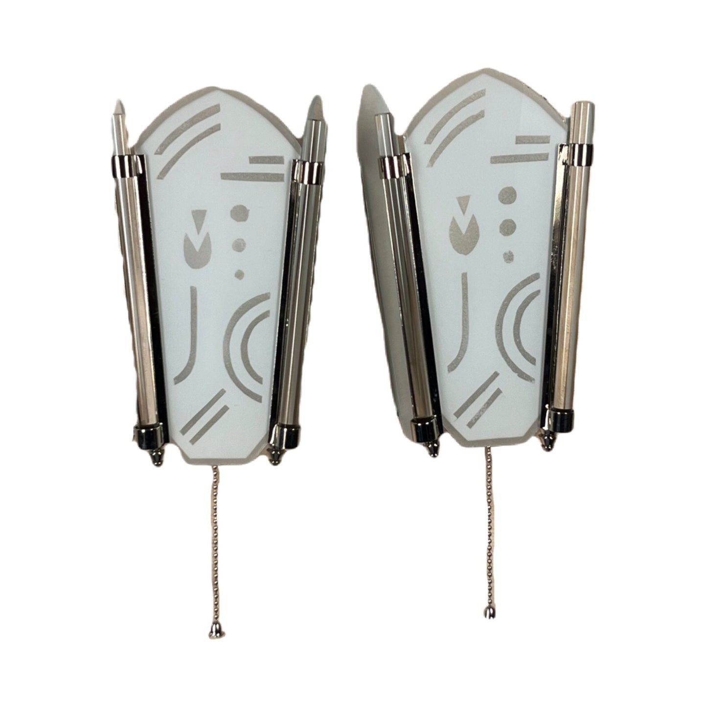 Pair Art Deco "Bauhaus" Wall Sconces #2365