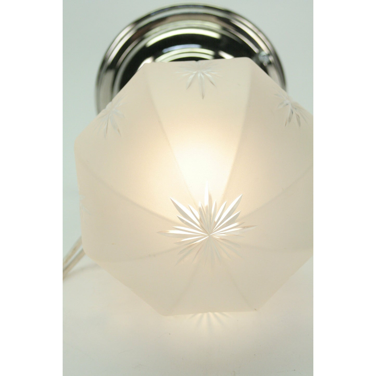 Wheel Cut Star Pattern Semi Flush Mount Octagonal Shade #2075