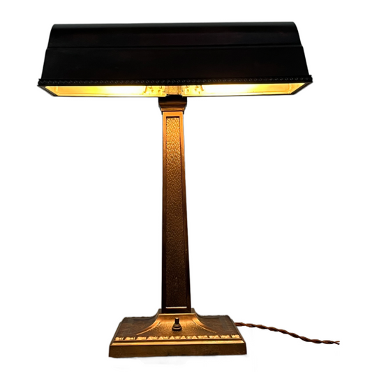 1910s Banker's Desk Lamp with Original Finish #2513