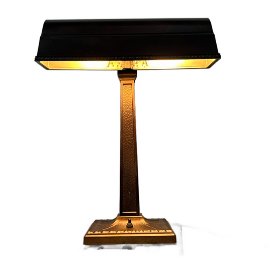 1910s Banker's Desk Lamp with Original Finish #2513