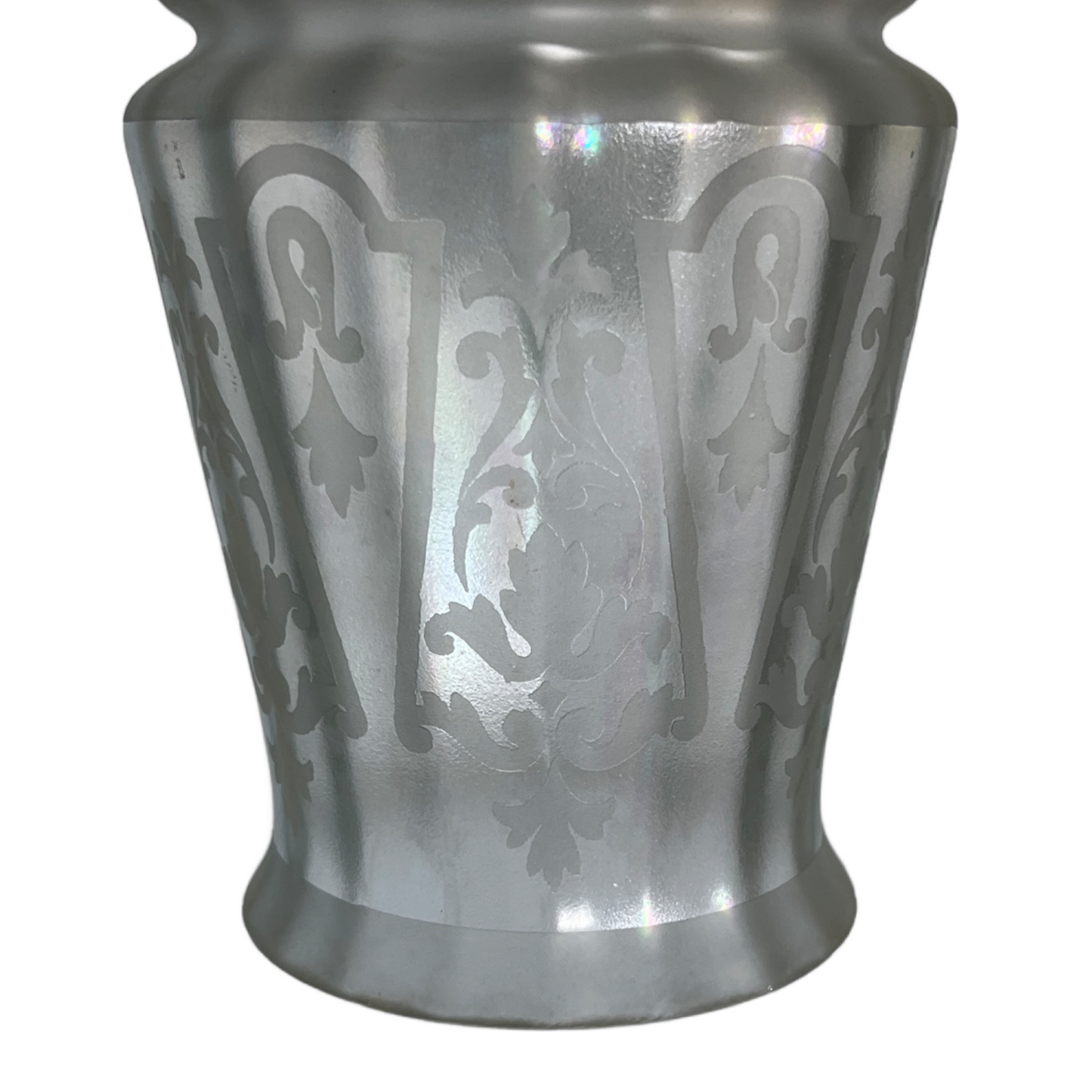 RESTORED Art Nouveau Three Light with Etched Shades, ca. 1900 #2507