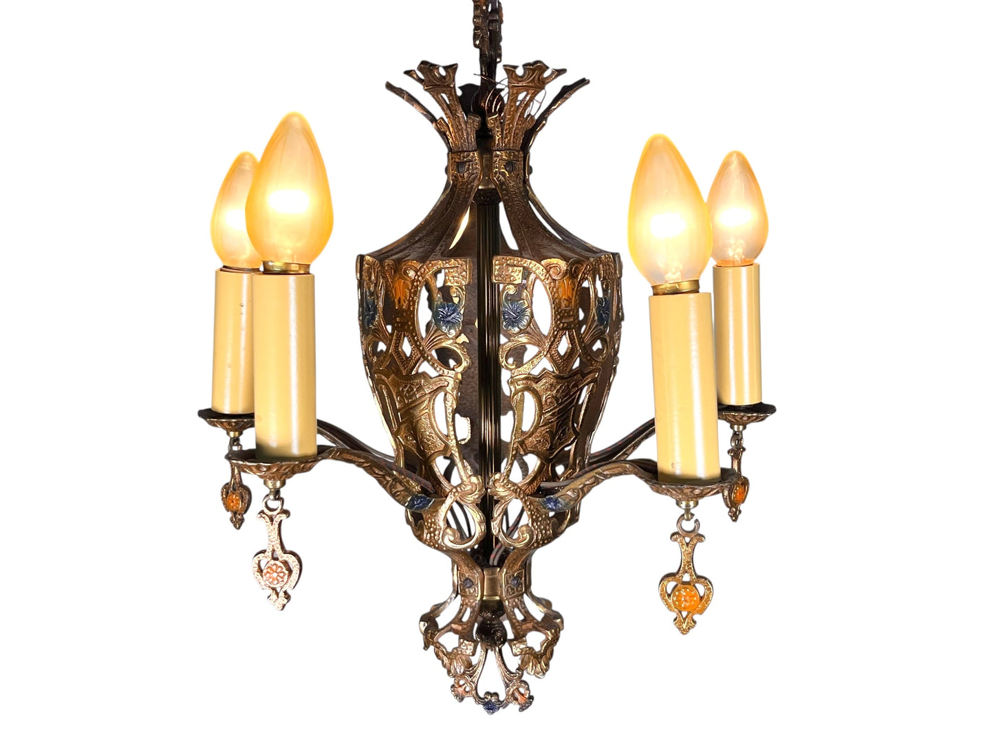 Cast Bronze 5 Light Chandelier #2533
