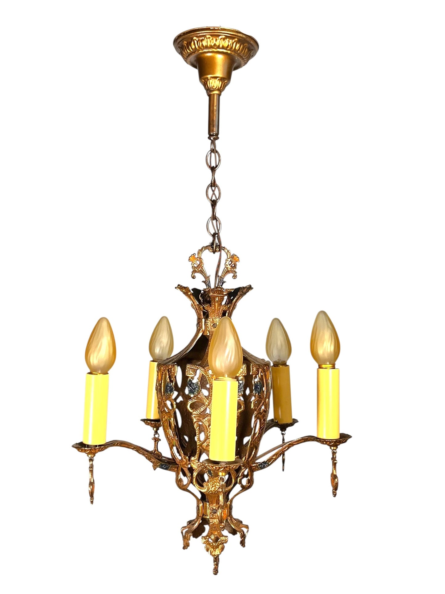 Cast Bronze 5 Light Chandelier #2533