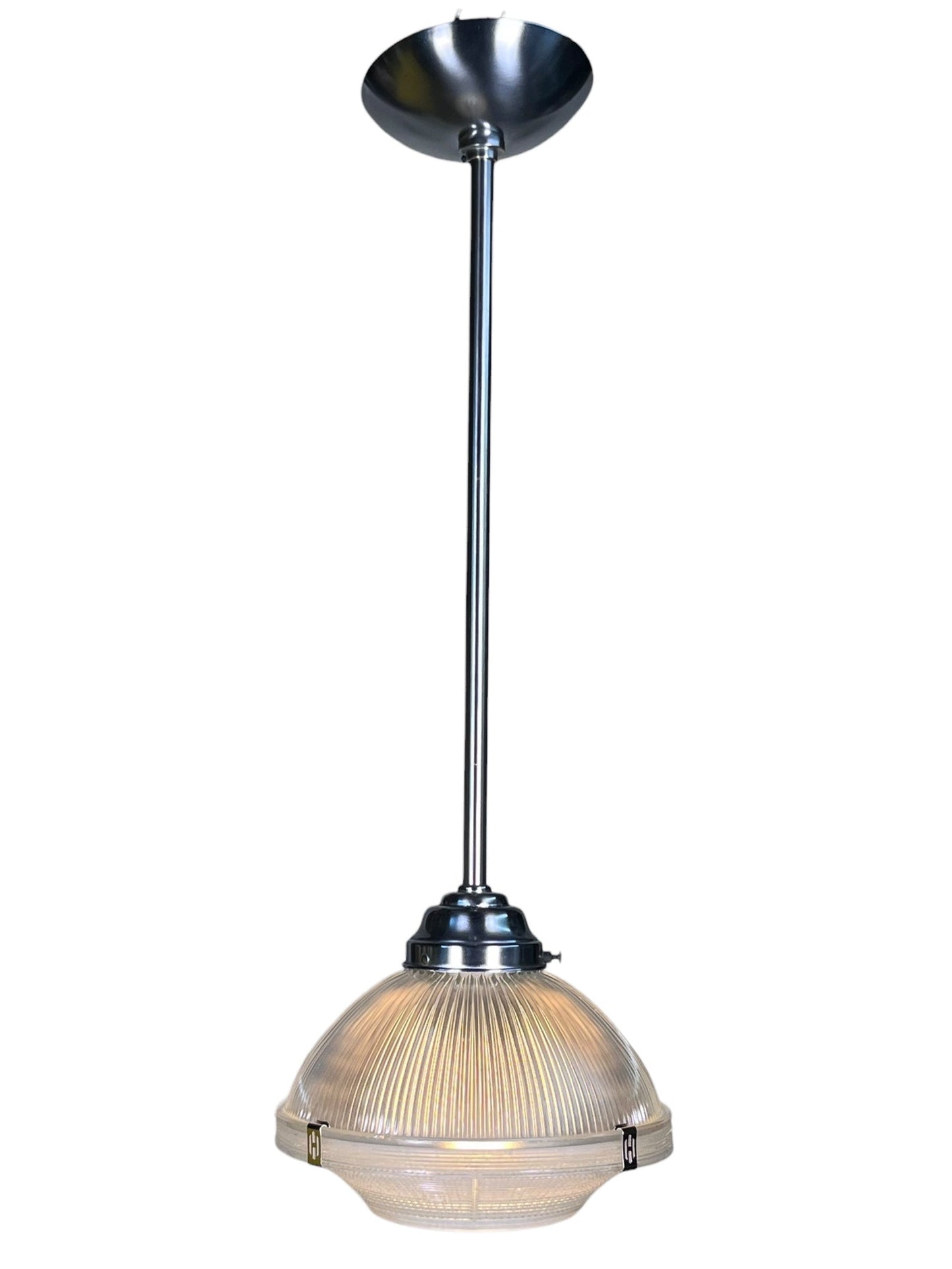 One of 3 Vintage Holophane No. 2120 Pendant Lights #2536