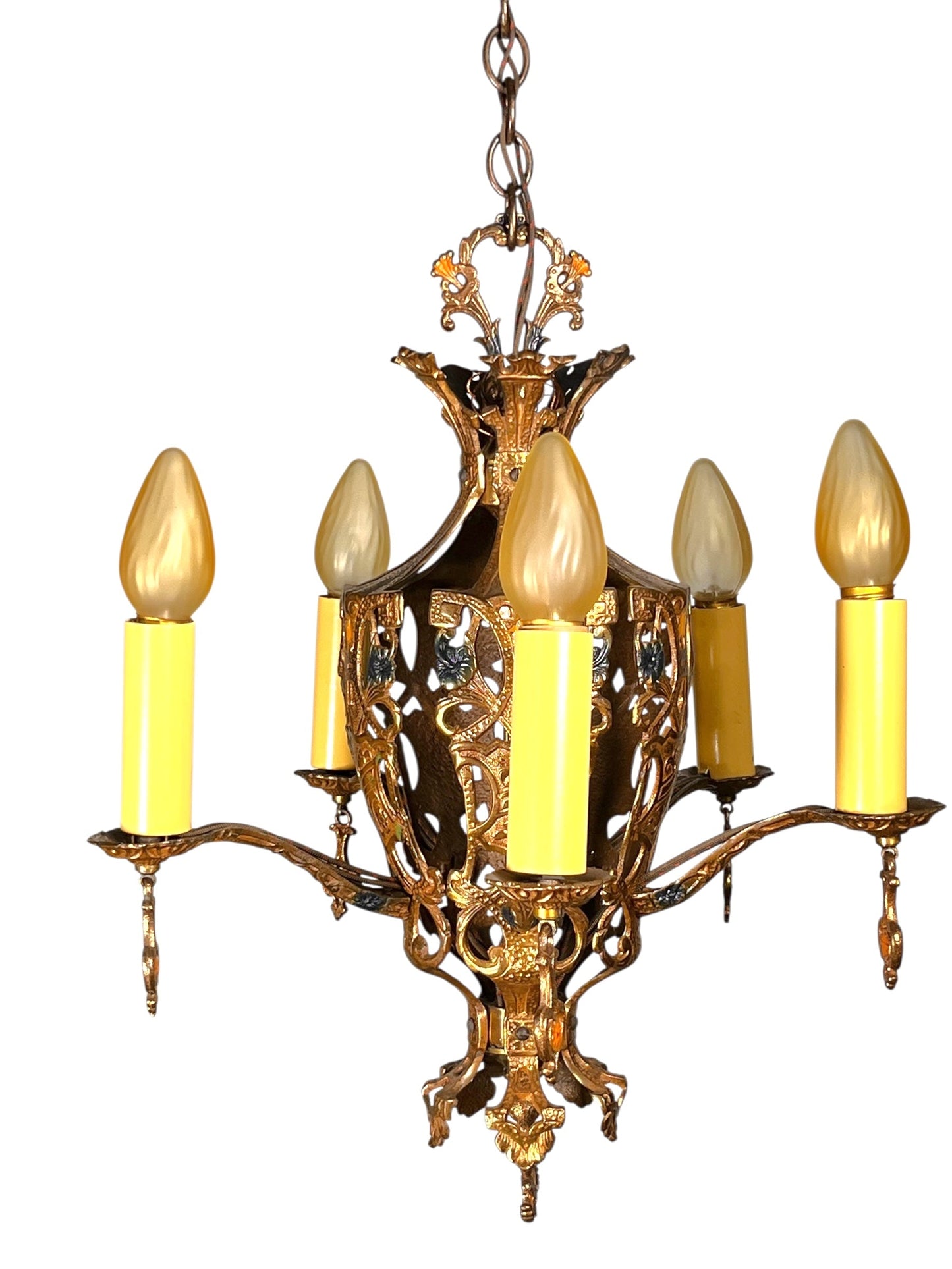 Cast Bronze 5 Light Chandelier #2533