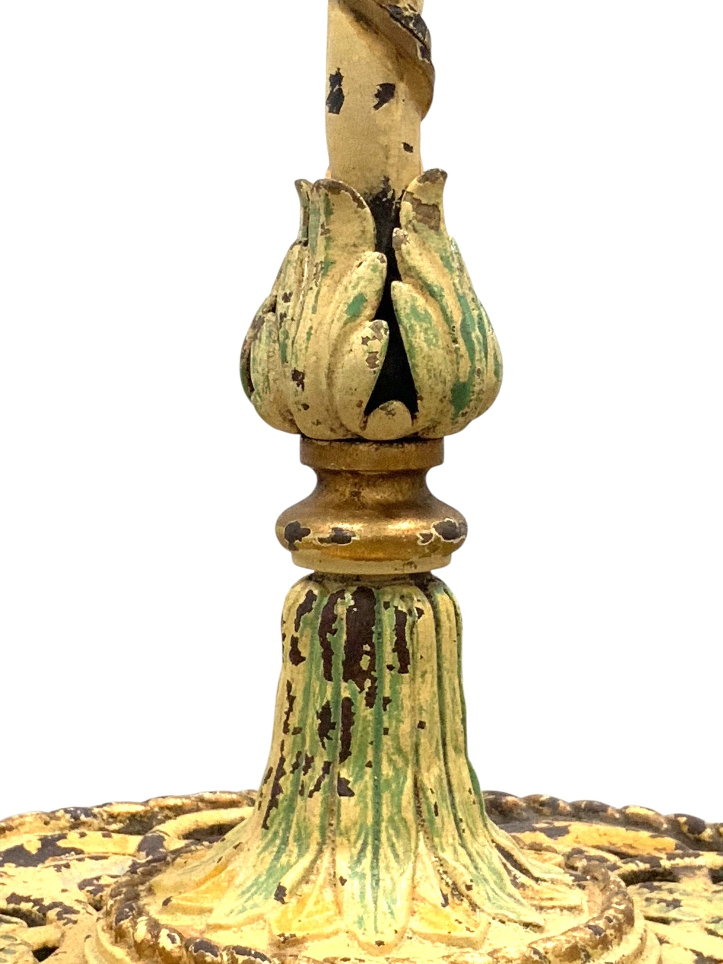 1920s Floor lamp with Original Paint Finish Brass Shade #2538