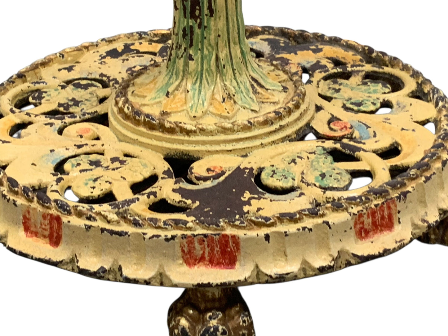 1920s Floor lamp with Original Paint Finish Brass Shade #2538