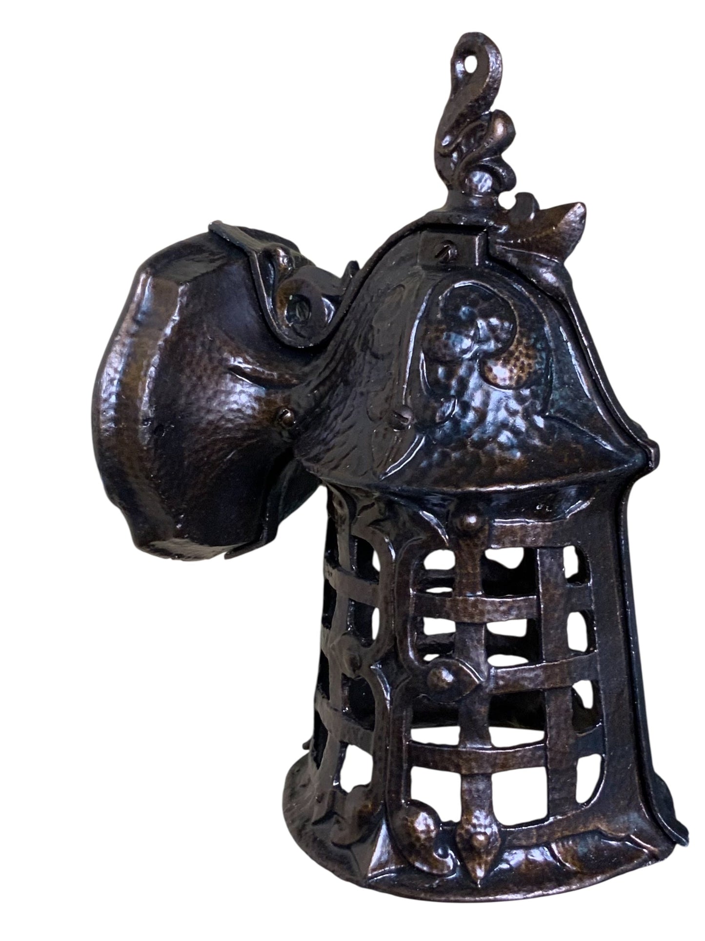 One of Three Antique Bronze Porch Lights #2542