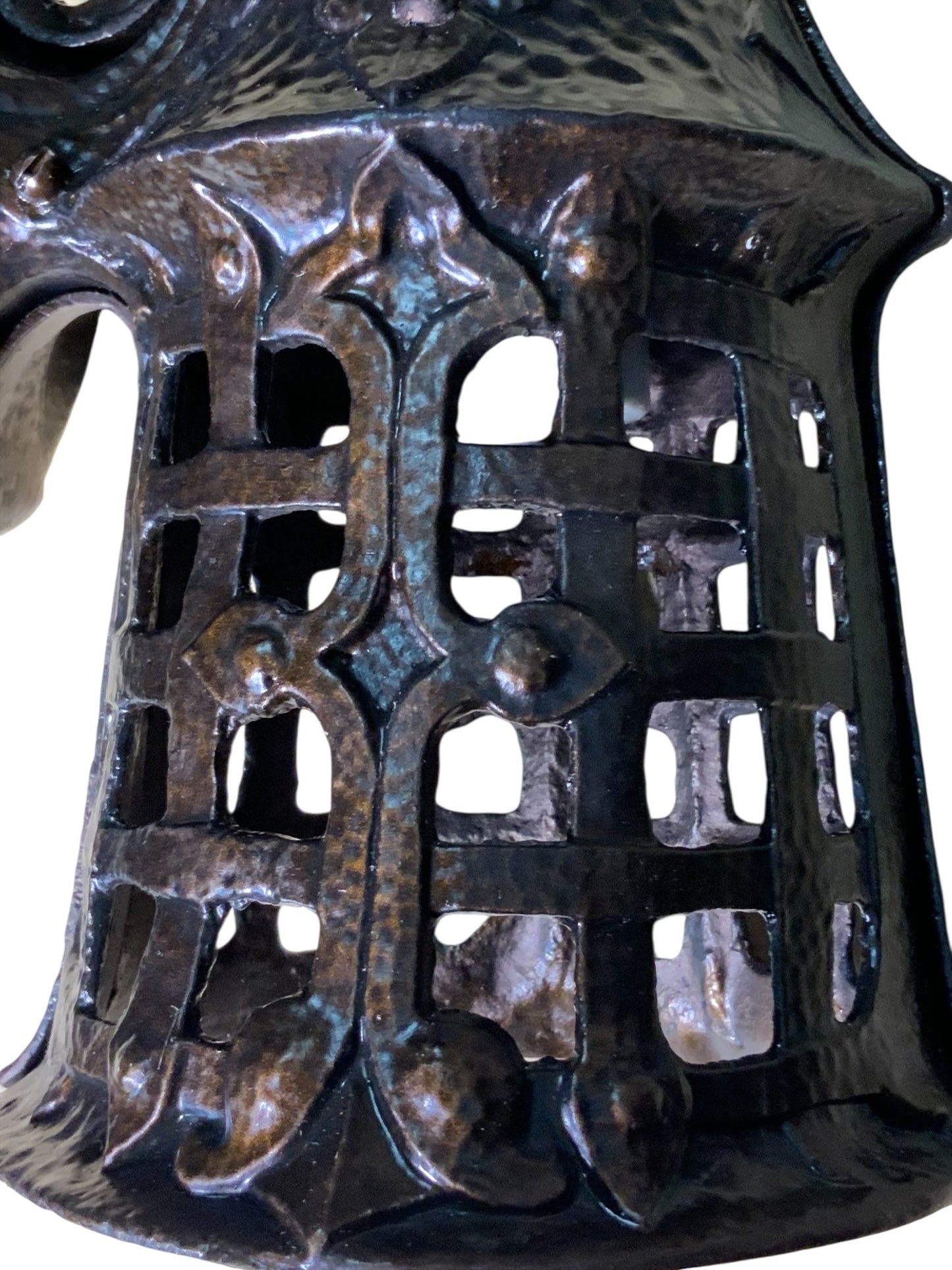 One of Three Antique Bronze Porch Lights #2542
