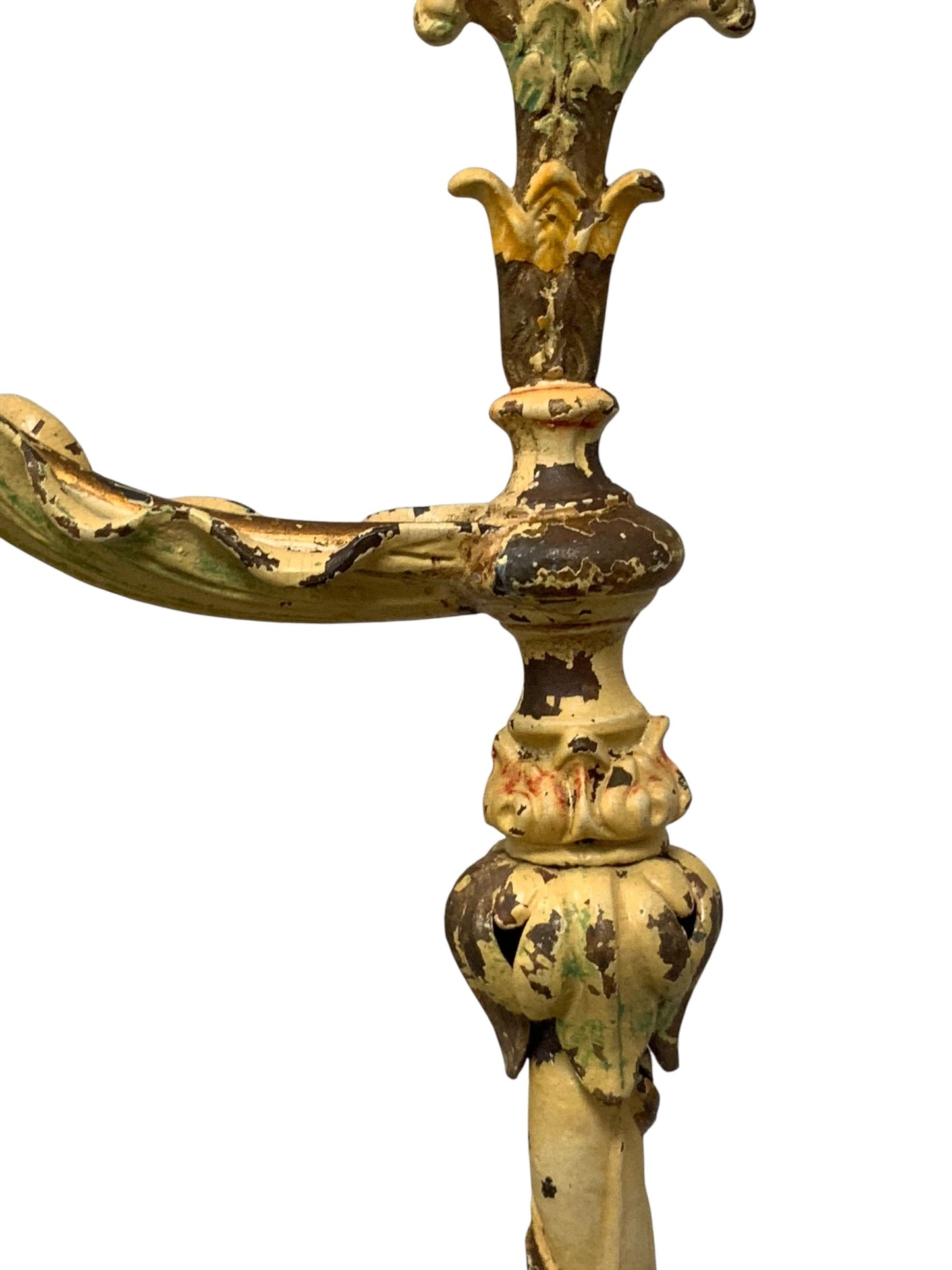 1920s Floor lamp with Original Paint Finish Brass Shade #2538