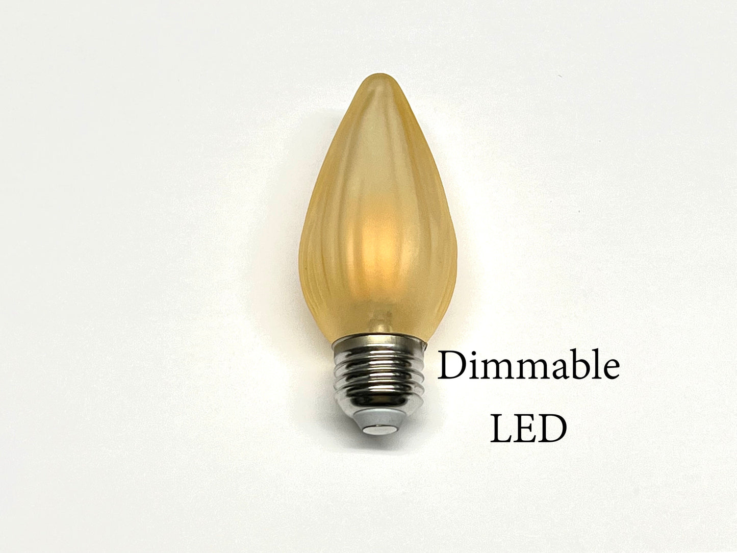LED Painted F15 Flame Bulb, Gold or Amber 5.5w
