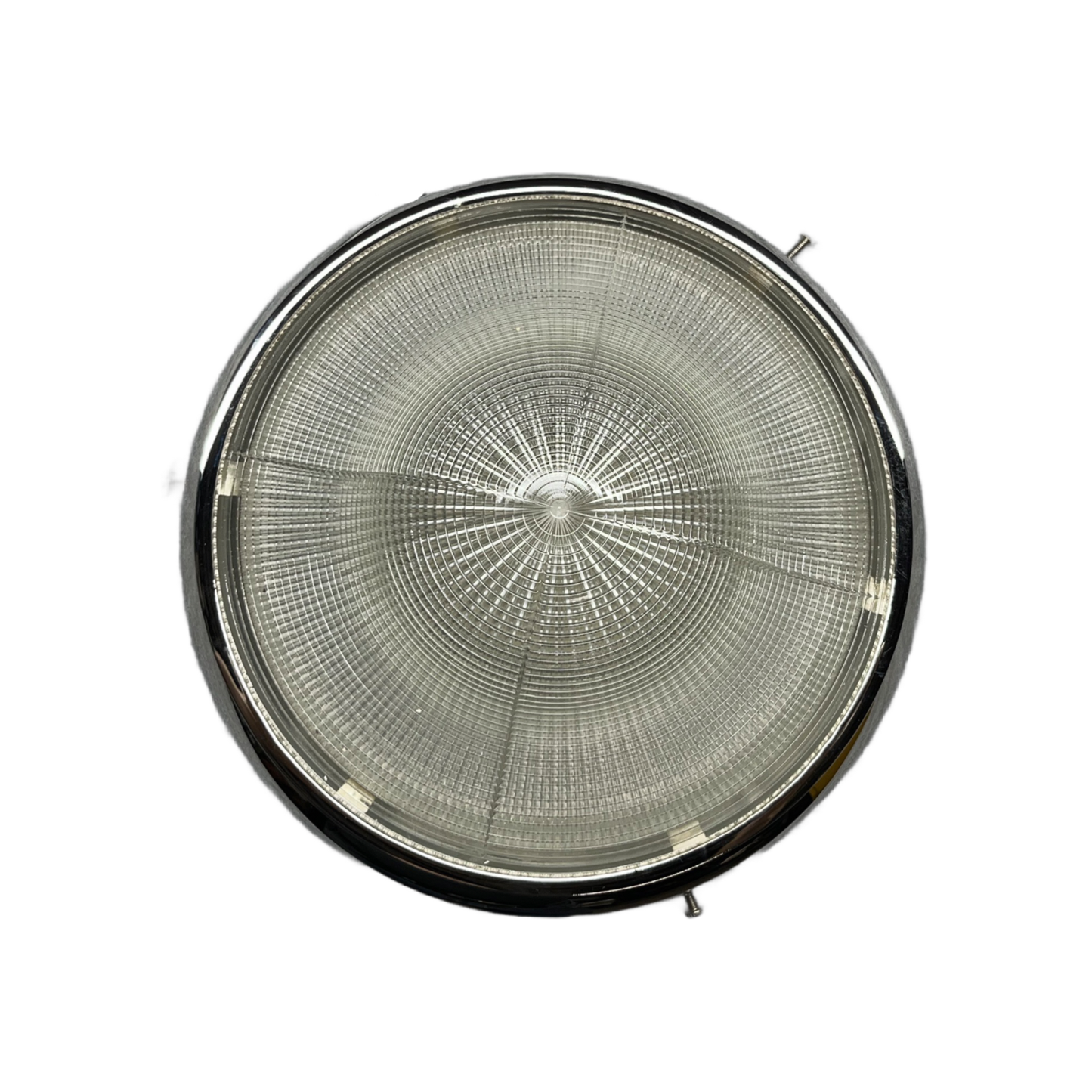 One of Four Flush Mount Holophane in Polished Nickel #2526