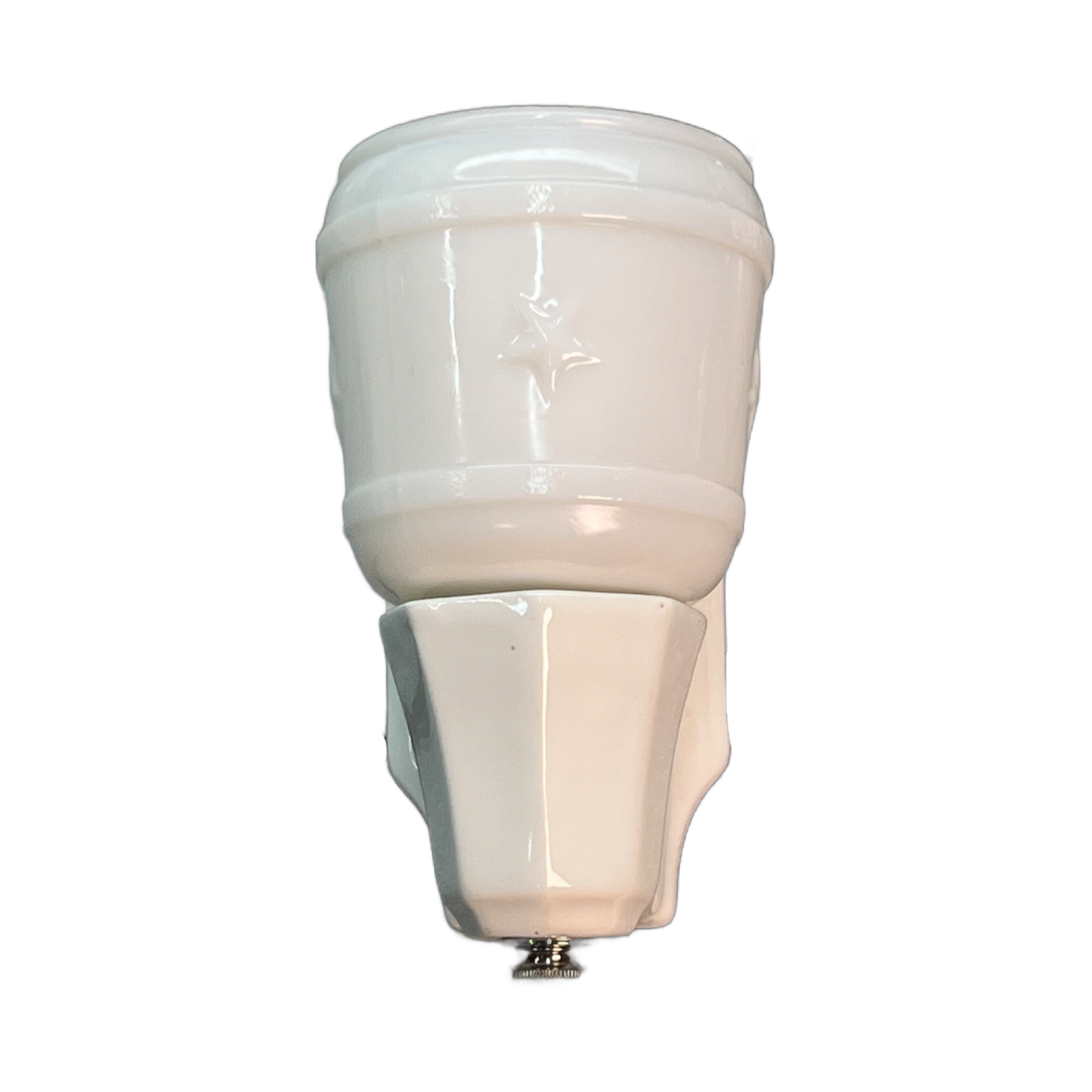 Porcelain Bath Sconce with Star Shade #2524