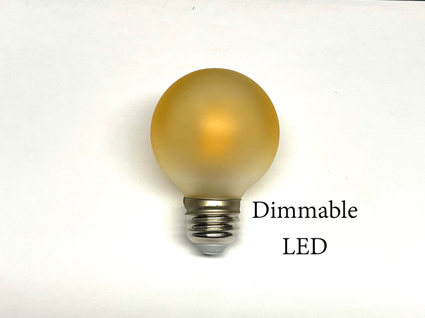 Dimmable 2.5" Painted LED Globe Bulb, Gold or Amber 5.5w