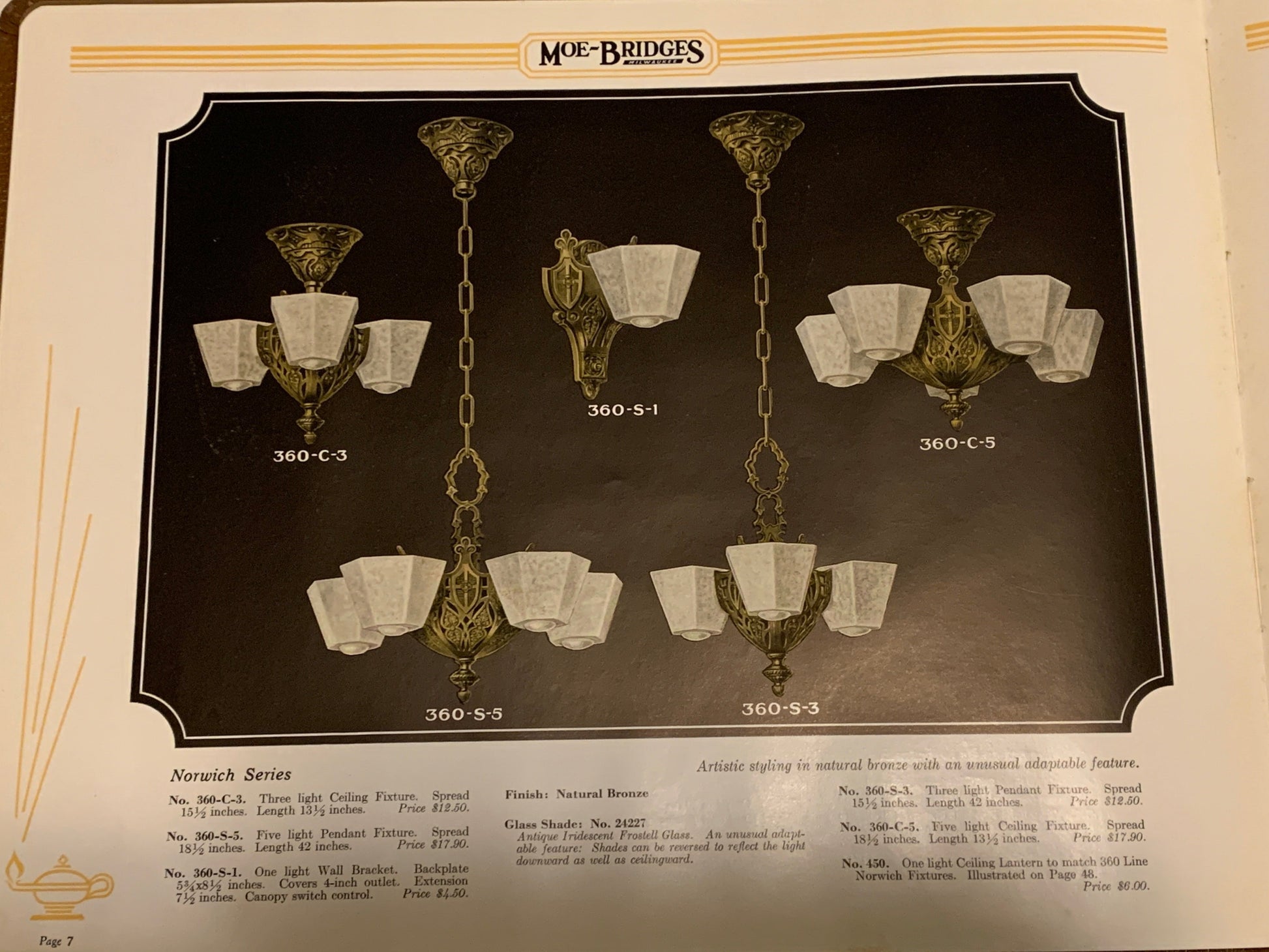 Tudor Revival Chandelier from the 1930s