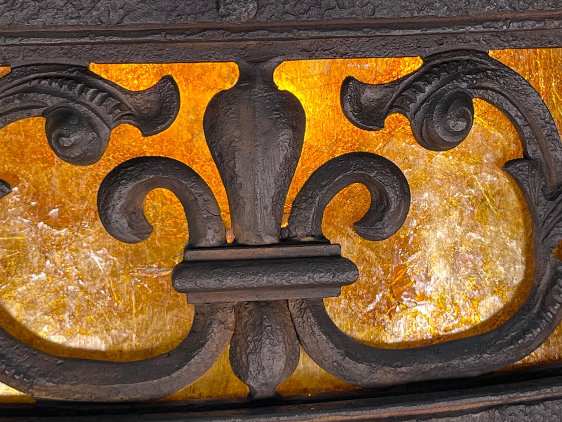 Spanish Revival Chandelier with Mica Panels