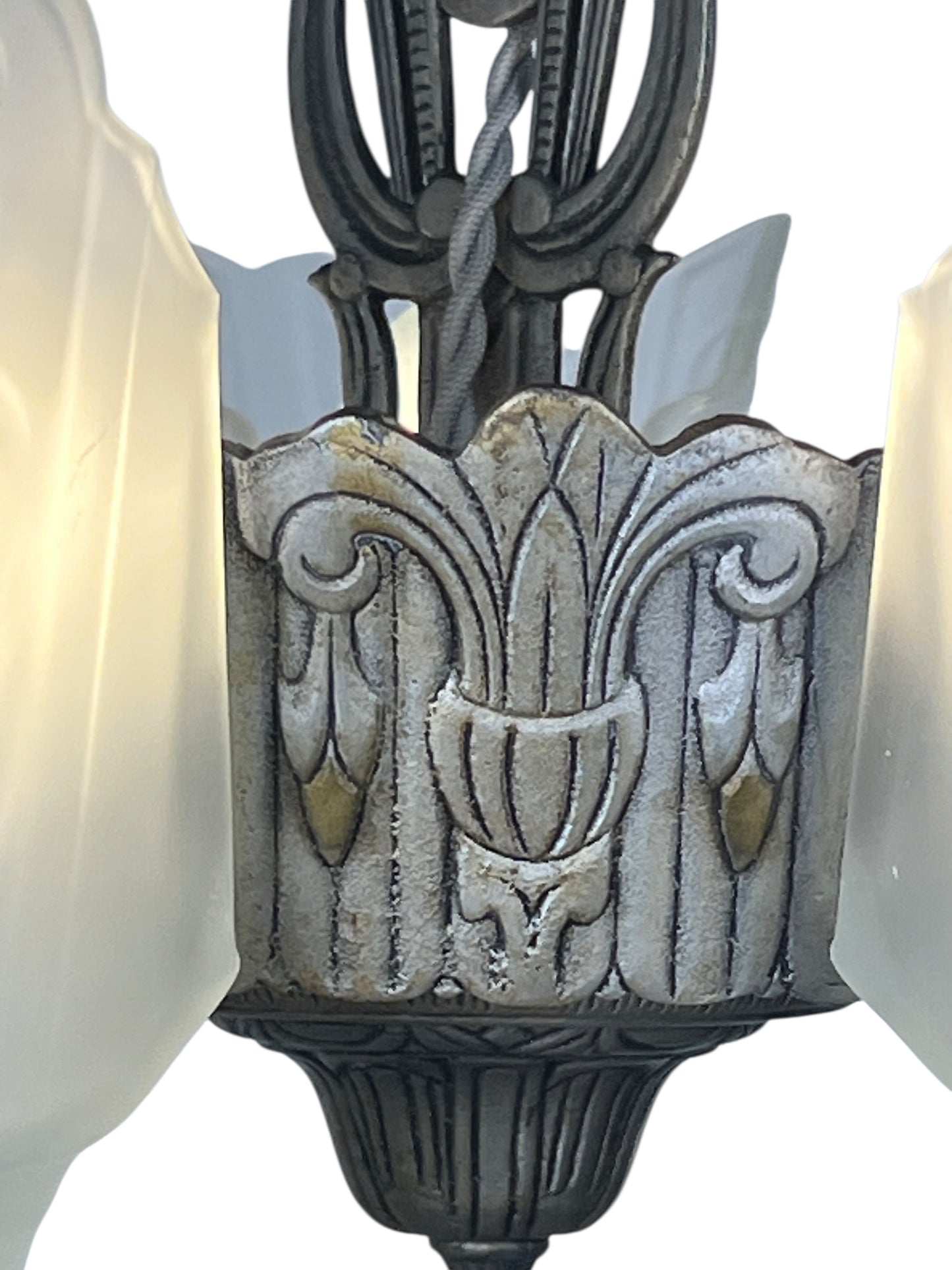 Globe Lighting Slip Shade Chandelier with Original Silver and Black Finish #2531