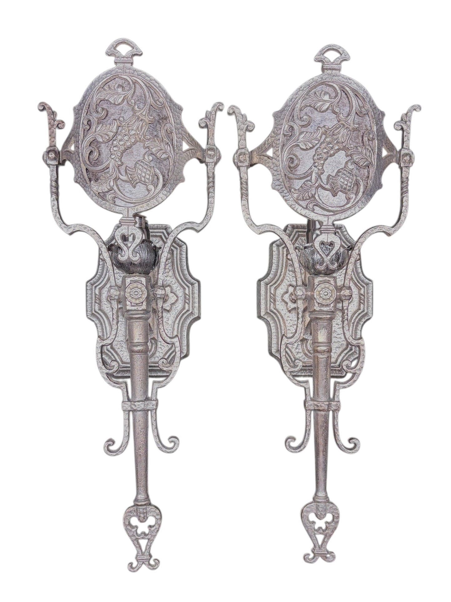 Spanish Revival Wall Sconces with Mica Inserts
