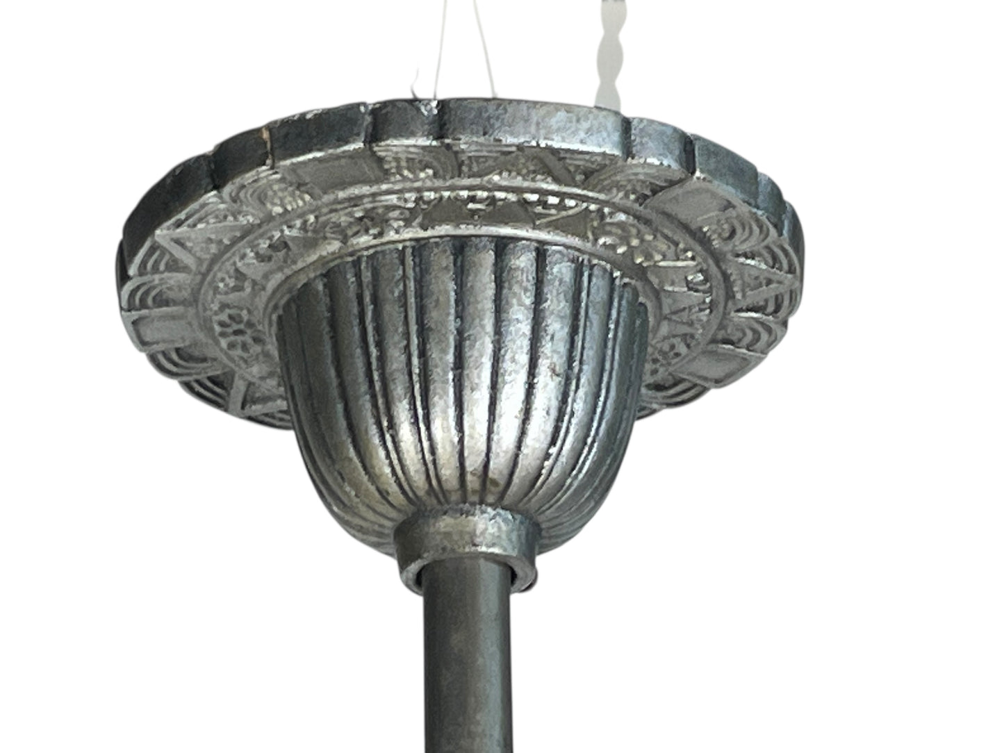 Globe Lighting Slip Shade Chandelier with Original Silver and Black Finish #2531