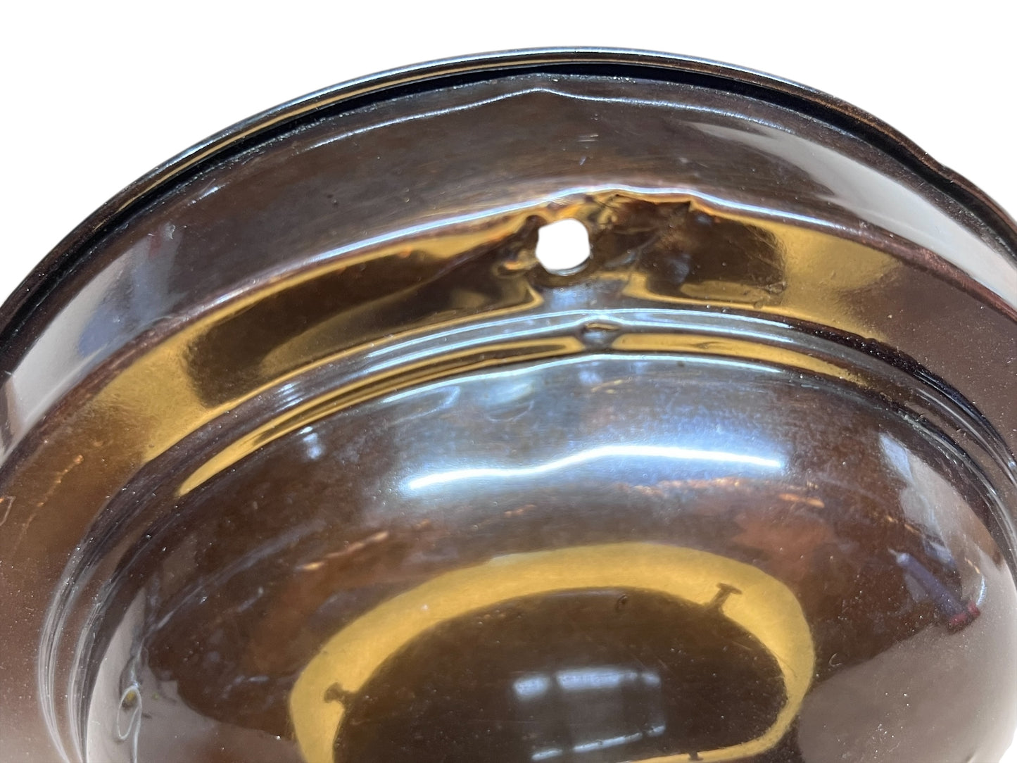 Vaseline Glass Schoolhouse Globe on Original Fitter #2590