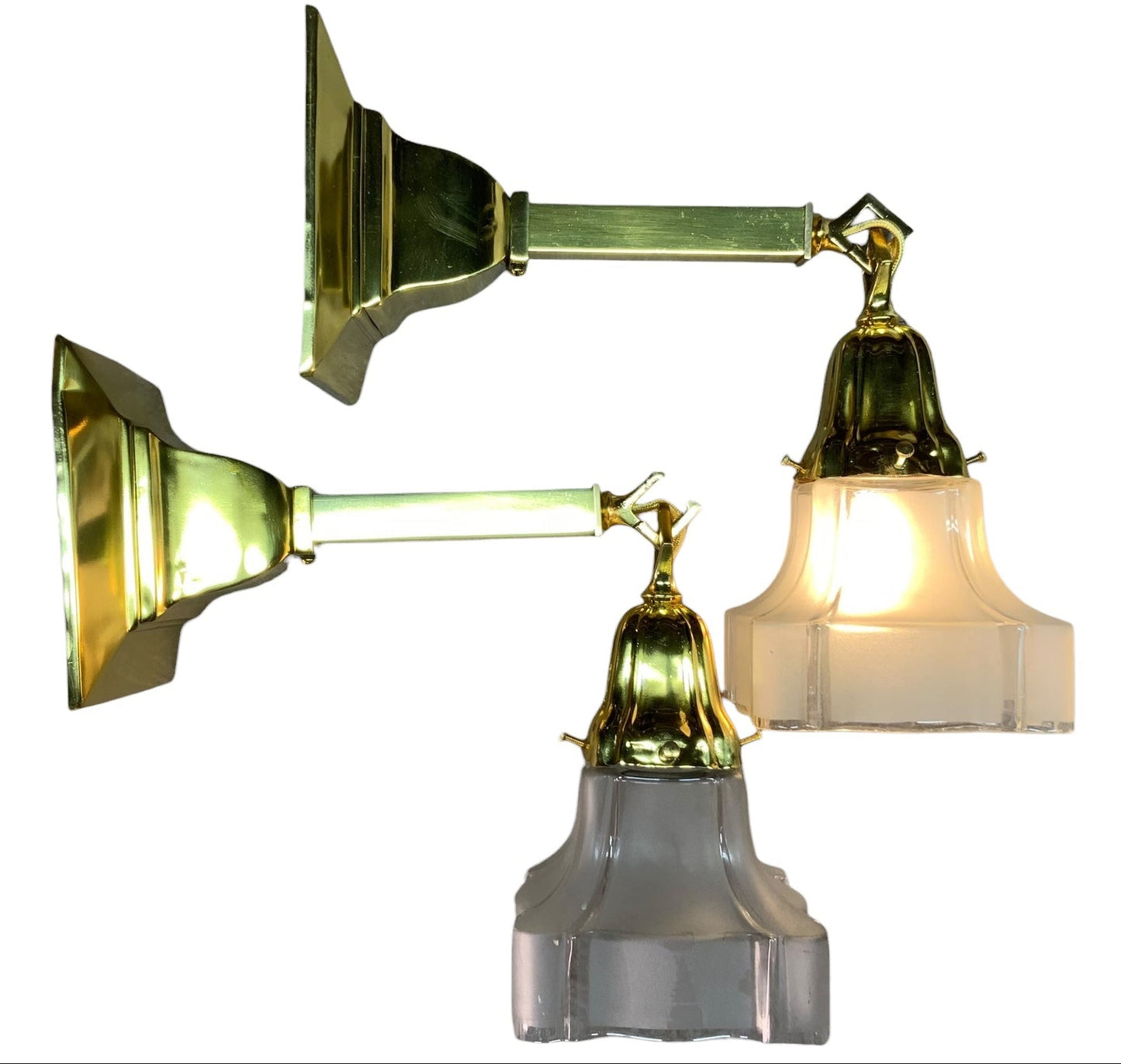 Polished Brass Sheffield Craftsman Sconces
