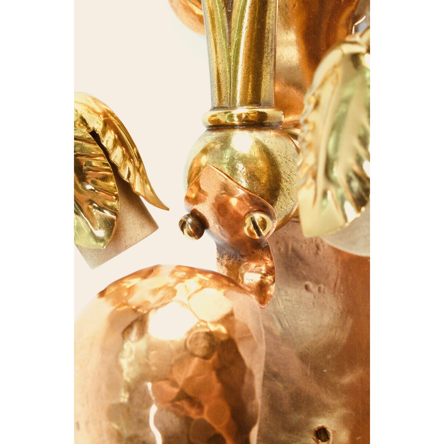 hand made polished copper sconces