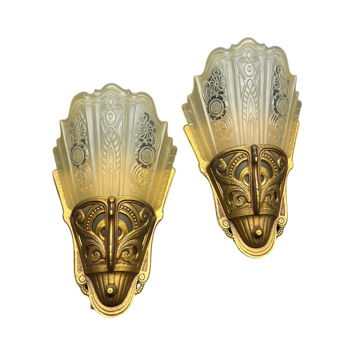 Art Deco Slip Shade Wall Sconces