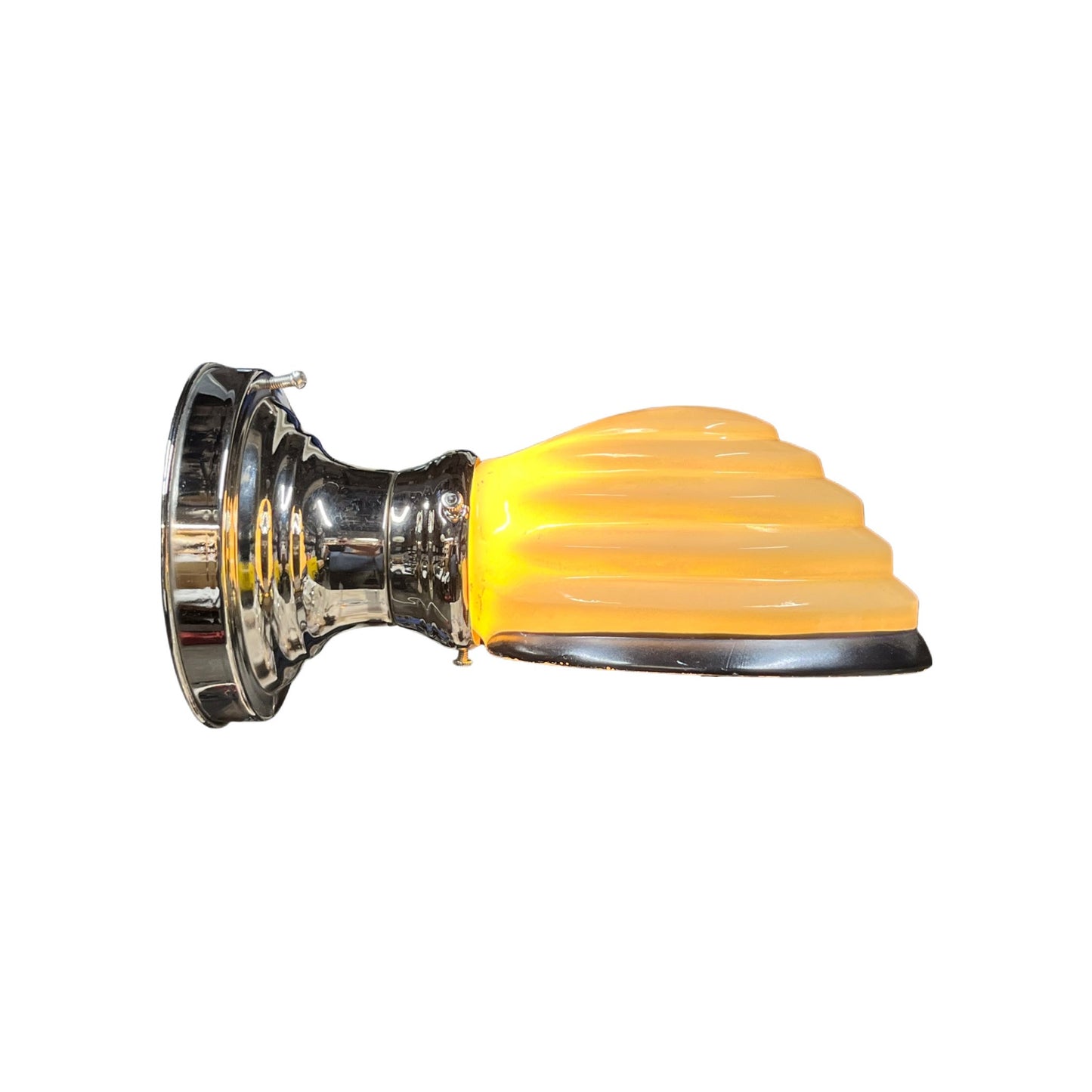 Vaseline Glass Art Deco Bathroom Light