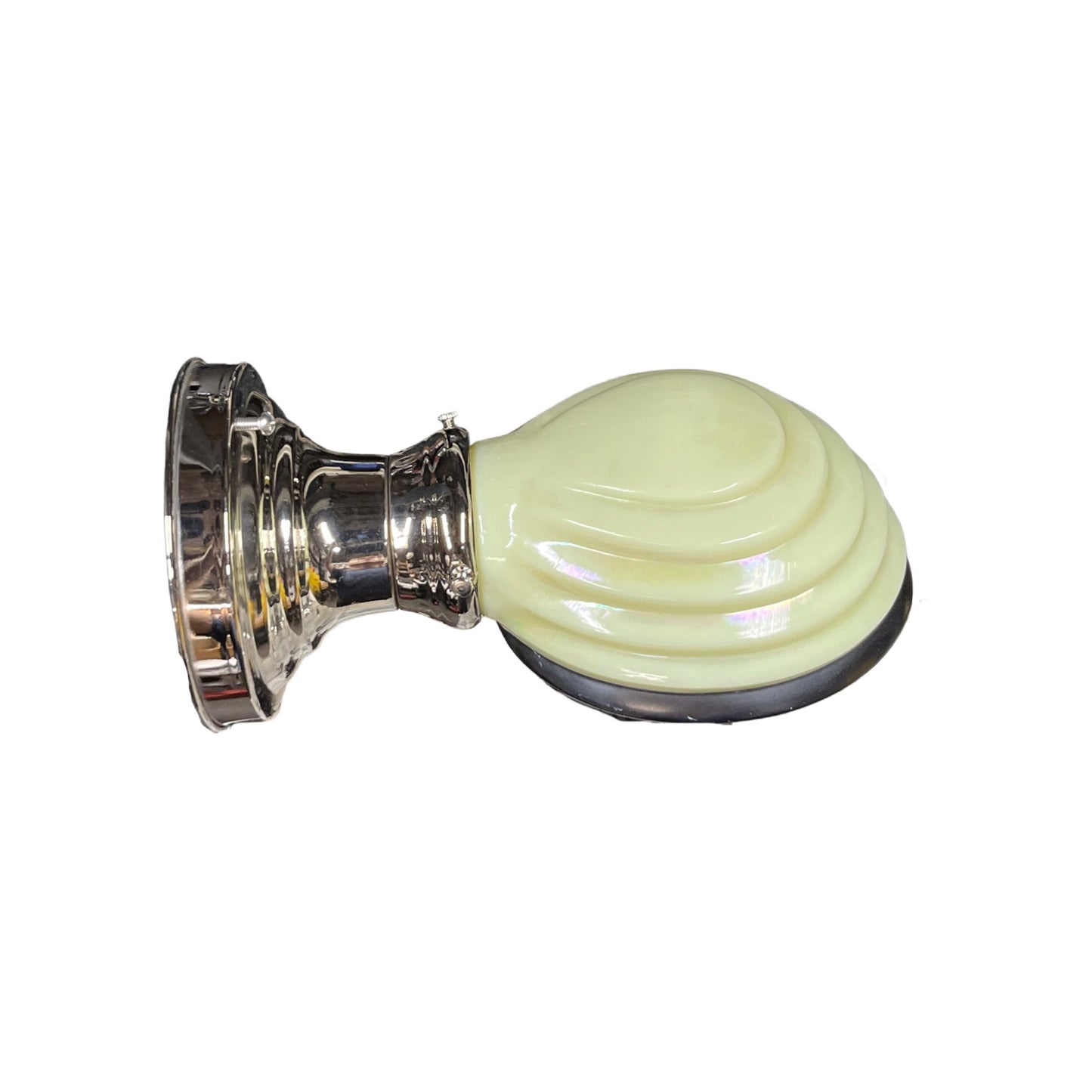Vaseline Glass Art Deco Bathroom Light