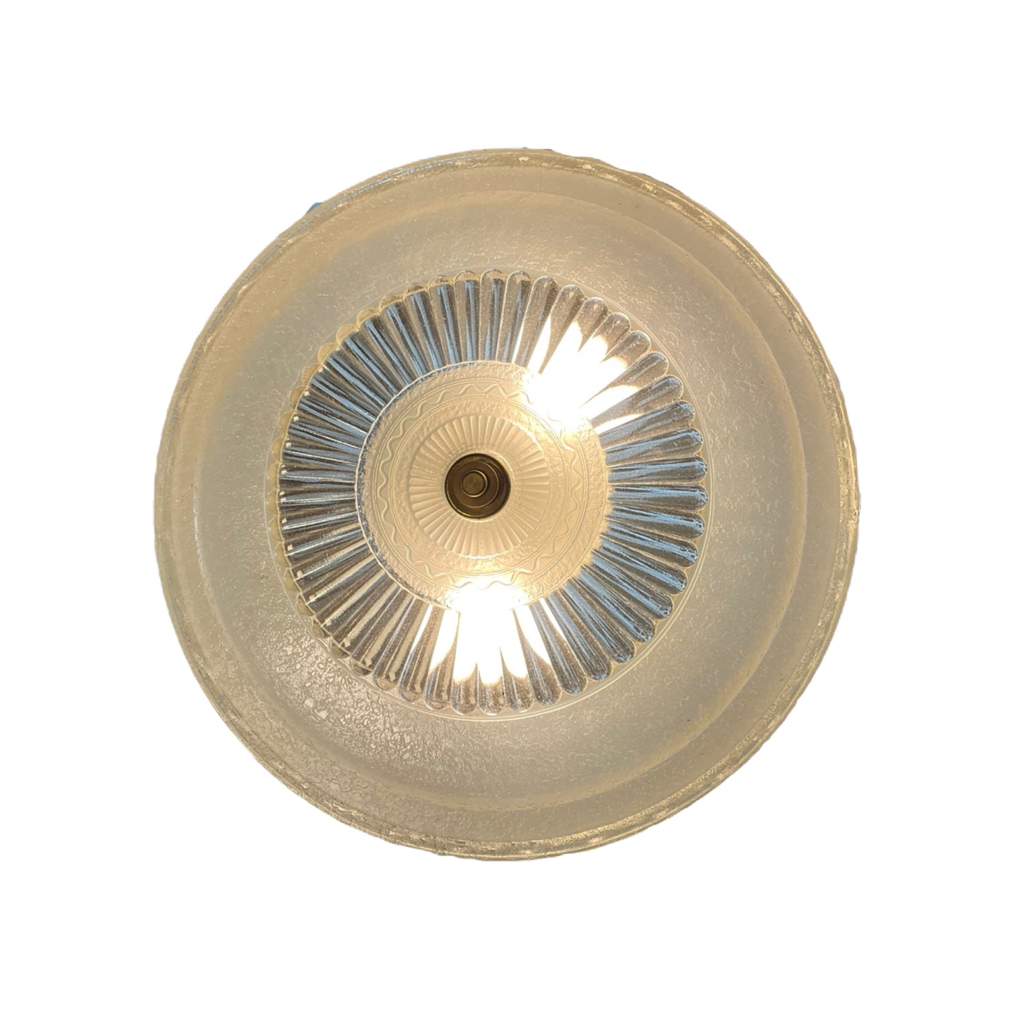 Ivory 1940s Semi Flush Mount for Lower Ceilings