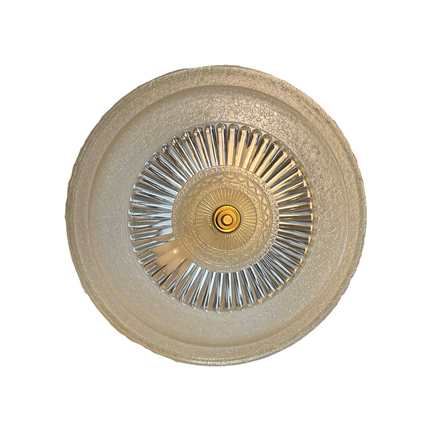 Ivory 1940s Semi Flush Mount for Lower Ceilings