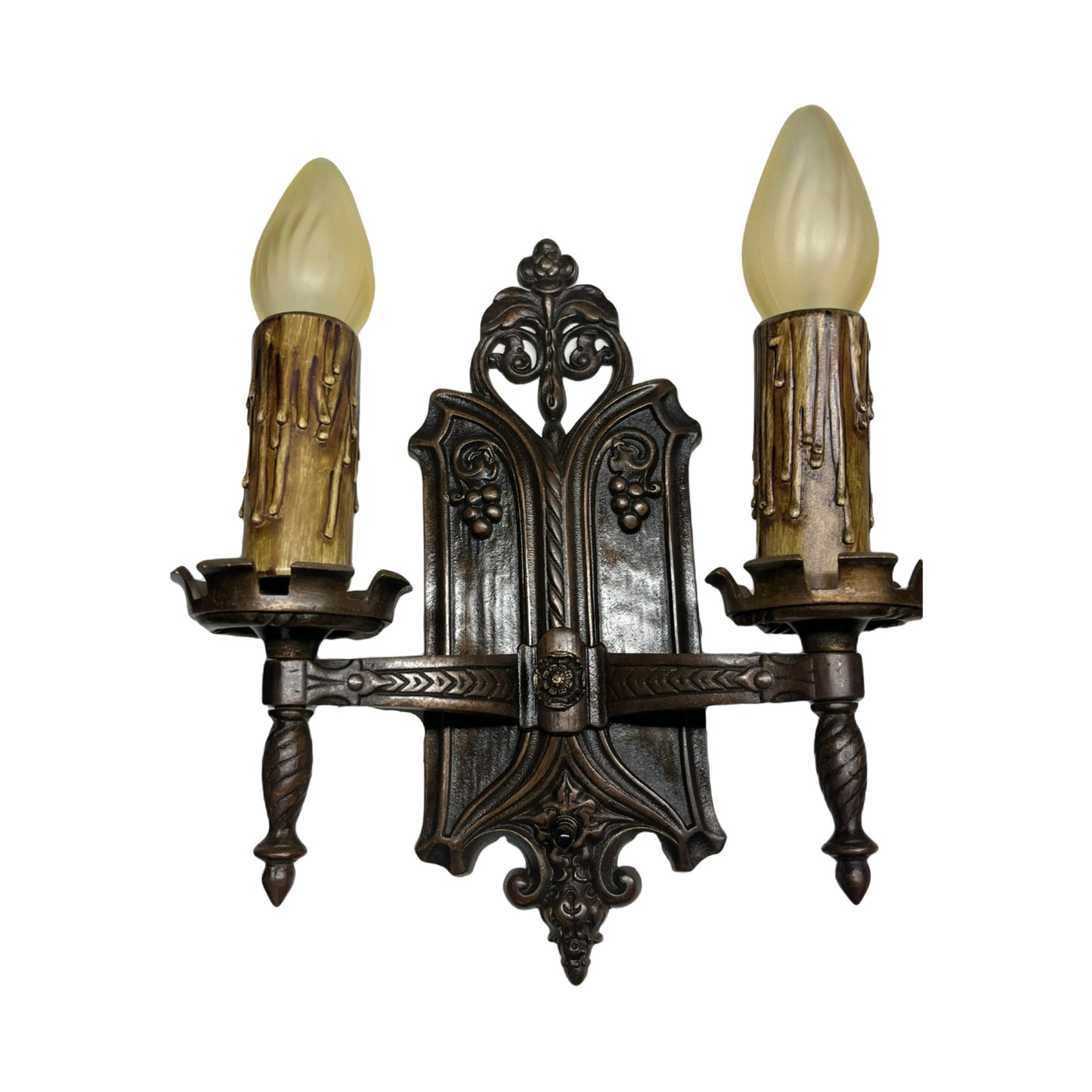 Cast Bronze Tudor Sconces