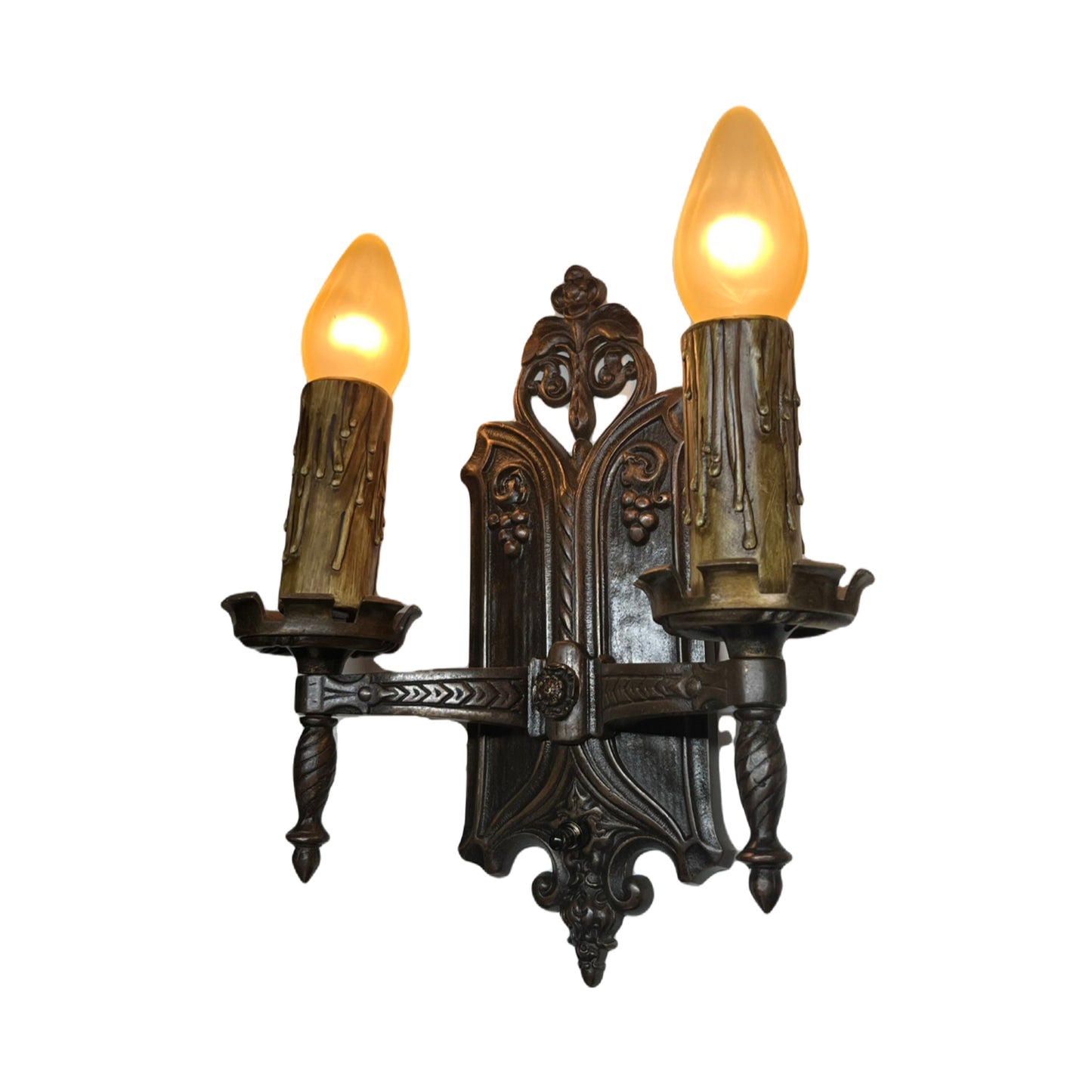 Cast Bronze Tudor Sconces