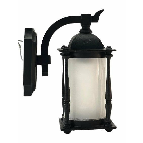 #2229  Pair Wall Outdoor Bracket Lights with Cylinder Glass Shades