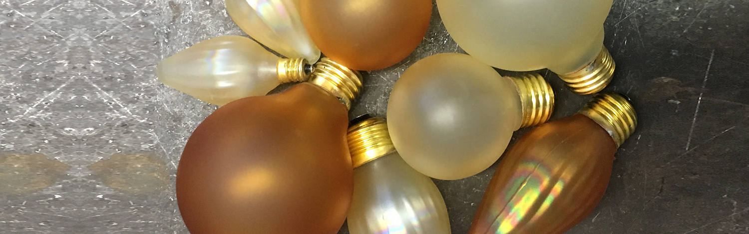 Painted "Mazda" Light Bulbs