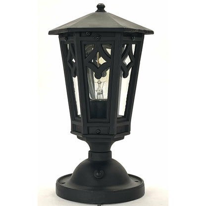 Black Outdoor Porch or Post Lantern circa 1920  #1880
