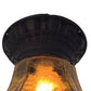 Vintage Outdoor Lightolier Ceiling Light with Amber Crackle Glass #2251