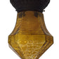 Vintage Outdoor Lightolier Ceiling Light with Amber Crackle Glass #2251