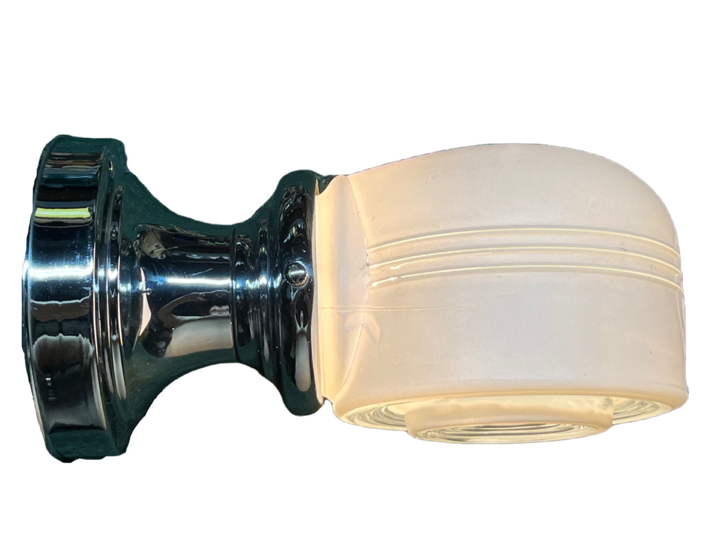 Art Deco Bath Sconce with Polished Chrome Fitter #2402