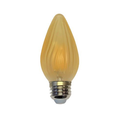 LED Painted  F15 Flame Bulb, Gold or Amber 5.5w