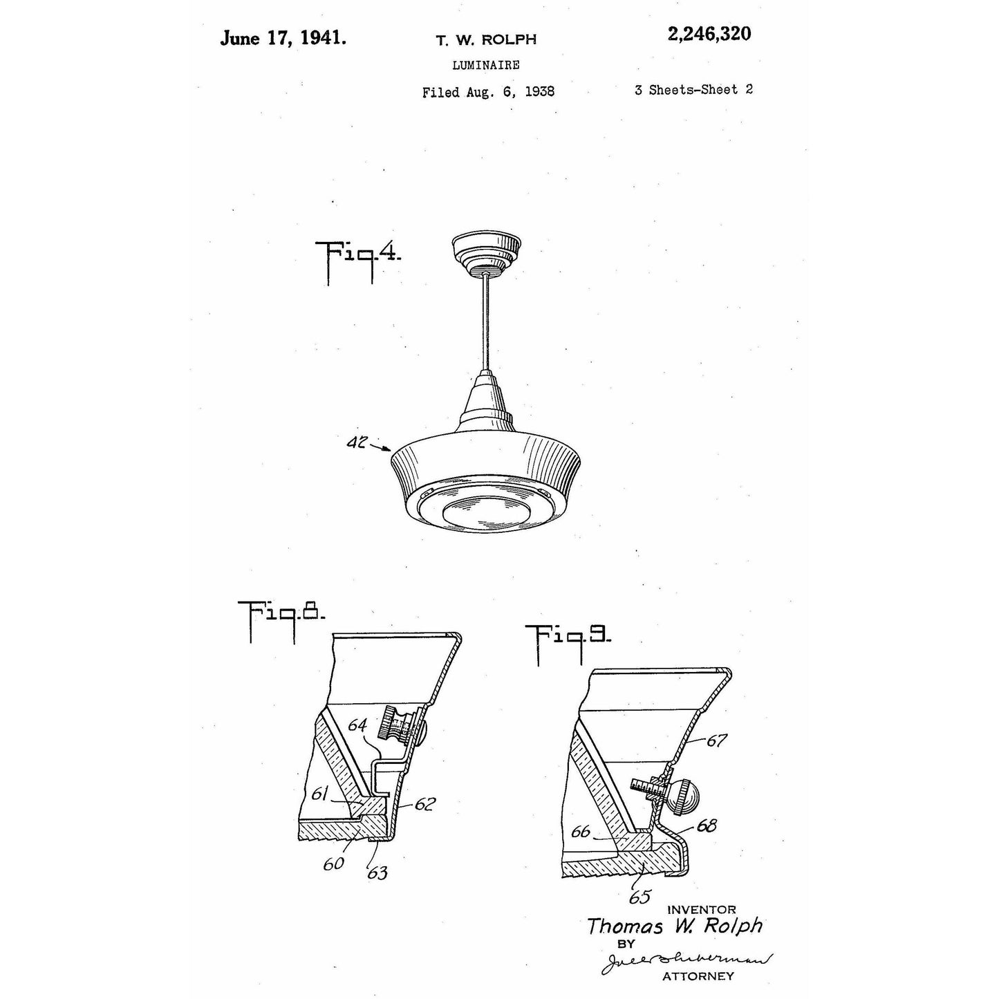 Several available:  Holophane Sailor Hat Patented 1938, #2205