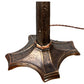 Stunning Hammered Arts and Crafts Floor Lamp in Cast Bronze with Smoking Accessories #2367