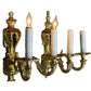 Pair Heavy Cast Brass Two Light Sconces ca 1910 #2430