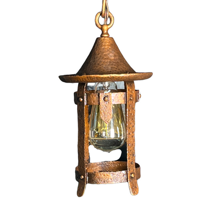 Arts and Crafts Cast Iron Craftsman Lantern, Restored and Ready to Install #2449