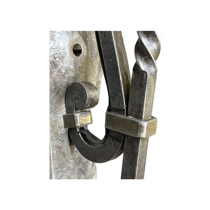 Pair Wrought Iron Double Sconces Spanish Revival Style #2506