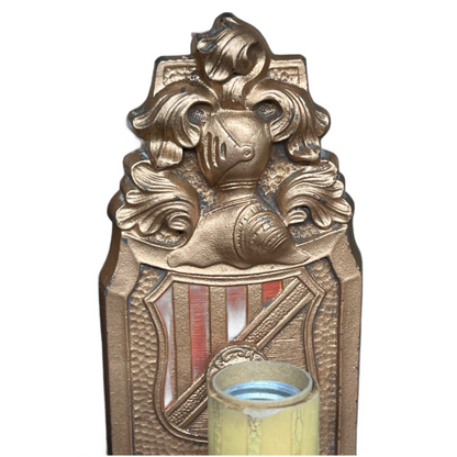 Pair Romantic Revival Bracket Lights with Knights and Shields #2508